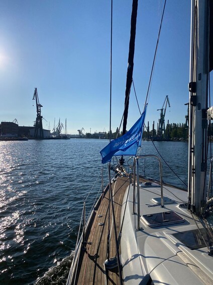 Gdańsk: Motlawa and Port yacht cruise with Prosecco