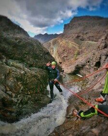 Canyoning in the Rainbow Mountain Gran Canaria