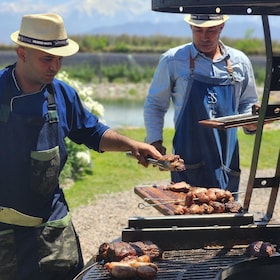 Mendoza: Visit to 2 Wineries + Asado Argentino.Transfer inc