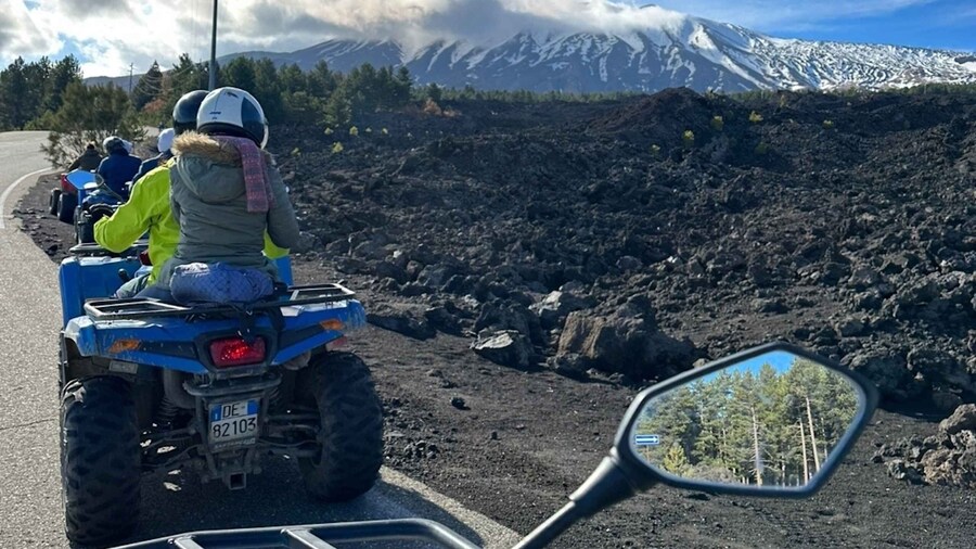 From Motta Camastra: Mount Etna & Alcantara Gorges Quad Tour