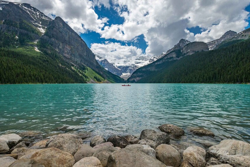 Picture 5 for Activity Lake Louise: Moraine & Louise Lake Half-Day Highlights Tour