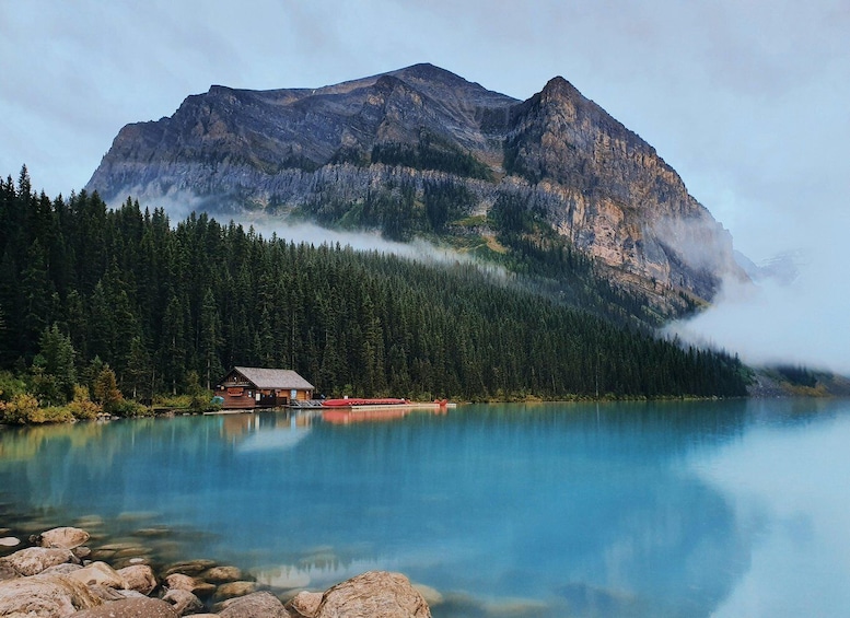 Picture 2 for Activity Lake Louise: Moraine & Louise Lake Half-Day Highlights Tour