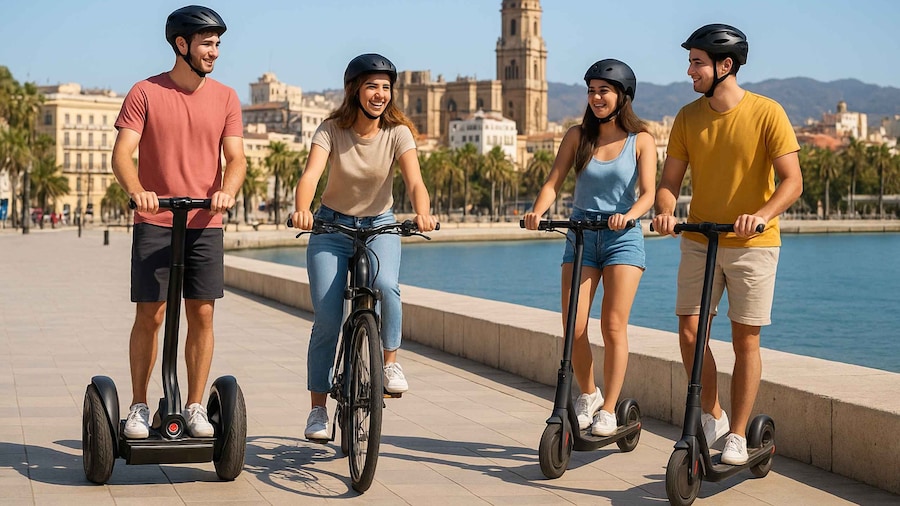Malaga:Segway Tour Gibralfaro Castle, Bullring and Port