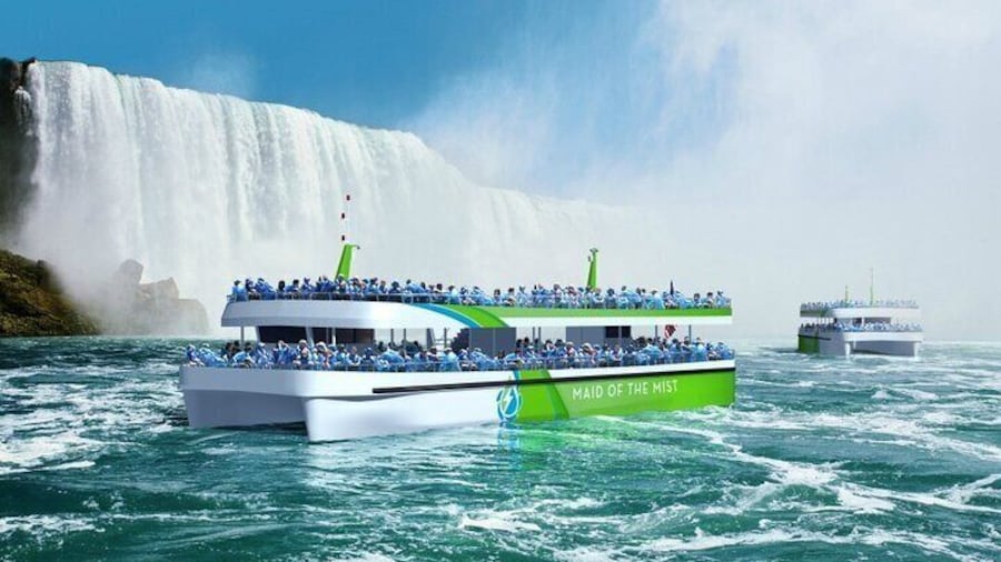 Niagara Falls USA Tour: Boat Ride, Cave, Light Show & Fireworks