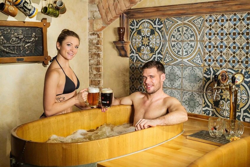 Picture 3 for Activity Prague: Private Beer and Wine Spa Experience with Drinks