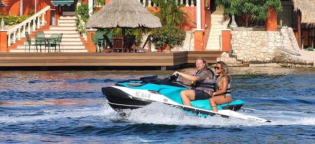 1 hour Curacao Coastal and Spanishwater lagoon jetski tour