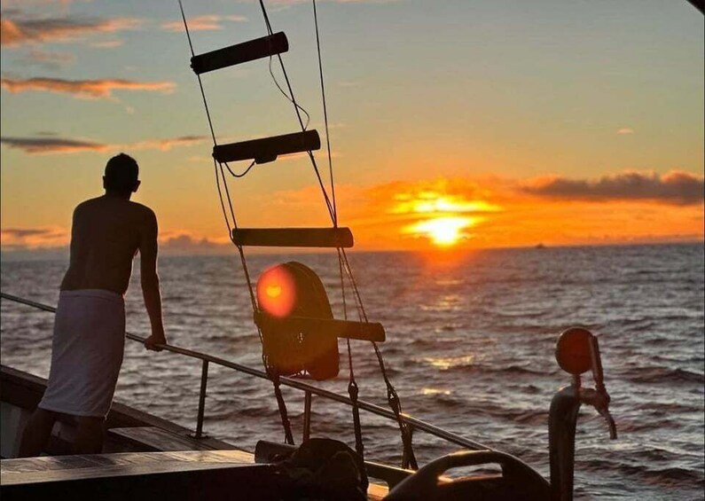 Picture 2 for Activity Funchal: Sunset Tour on Traditional Madeiran Boat w/ Drinks