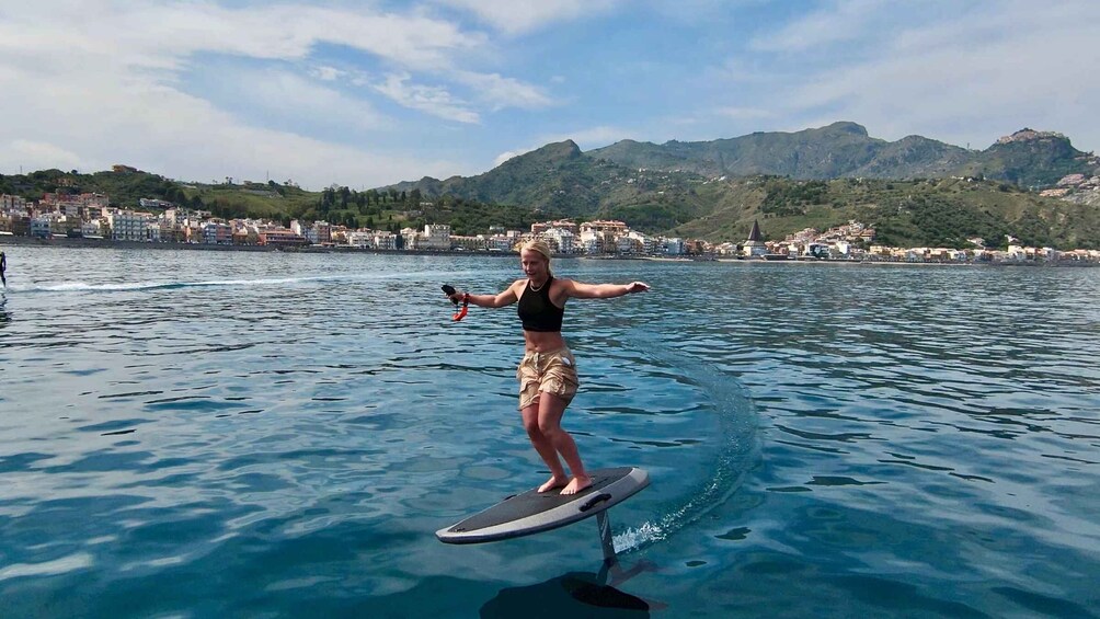 Picture 1 for Activity E-Foil Electric Fliteboard boat trip Taormina-Giardini