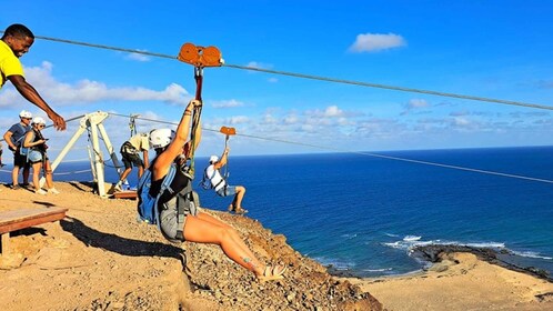 Fra Santa Maria: Zipline-oplevelse på øen Sal