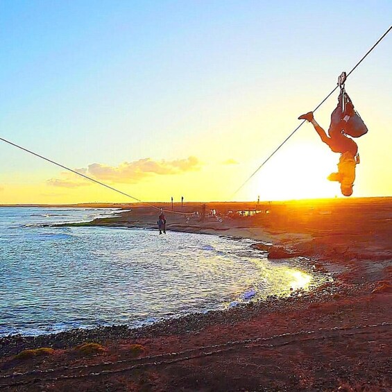 From Santa Maria: Sal island Zipline Experience