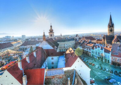 Von Brasov: Privater Tagesausflug nach Sibiu und zum Balea-Wasserfall