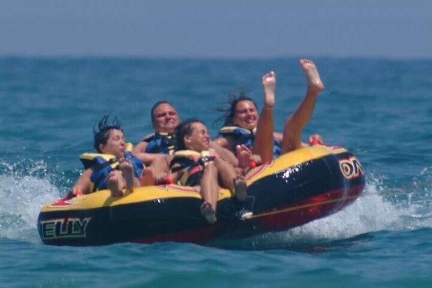 Banana Watersport Activity on the Beach at Rethymno