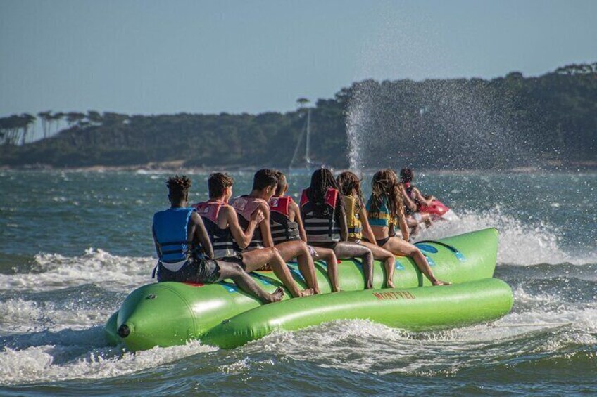 Banana Watersport Activity on the Beach at Rethymno