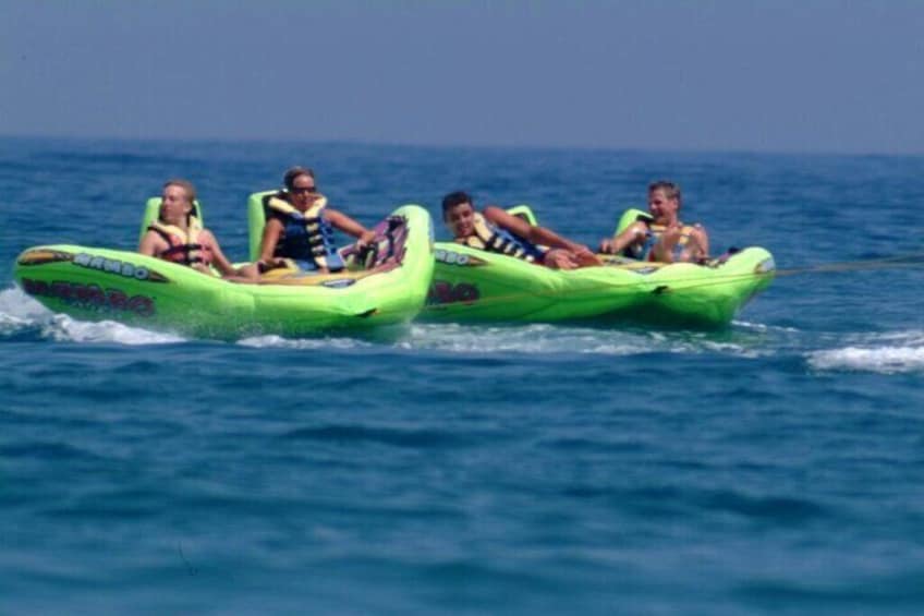 Banana Watersport Activity on the Beach at Rethymno