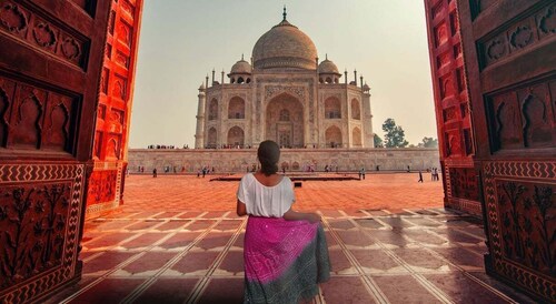 Agra: Tiket Masuk Taj Mahal dan Benteng Agra dan Tur Pribadi