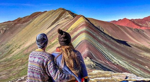 Cusco : Excursion au Mont Arc-en-ciel et à la Vallée Rouge avec 2 repas