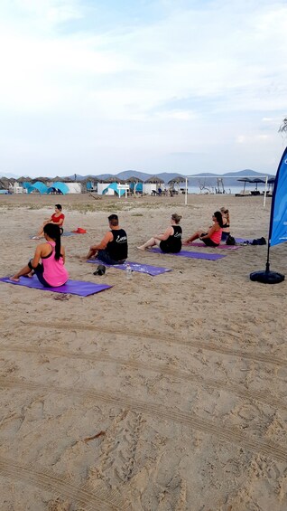 Beach Pilates on Tigaki Beach