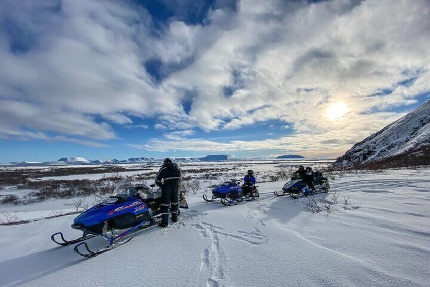 Snowmobile Tour by Lake Mývatn