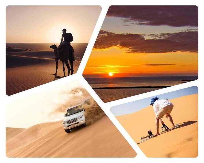 Doha: Sunset Safari, Dune Bashing, Sandboarding & Camel Ride