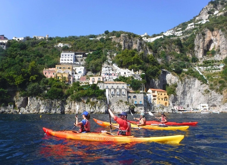 Picture 3 for Activity Amalfi Coast: Kayak Tour with Snorkeling and Grottoes Visit