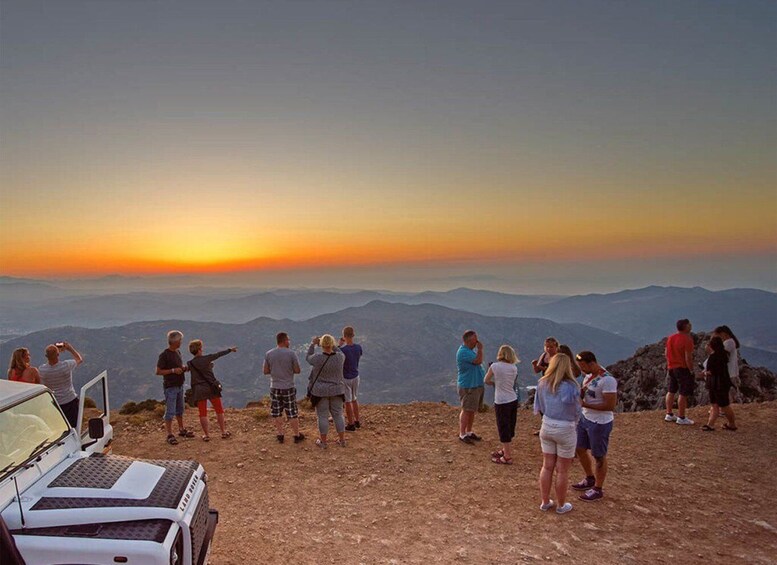 Picture 1 for Activity Crete: Land Rover Safari with Sunset Viewing, Dinner, & Wine