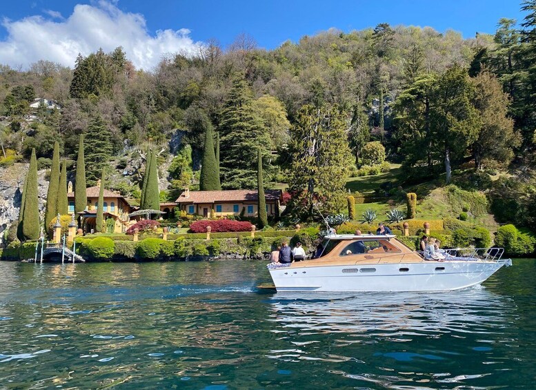 Picture 3 for Activity OnlyWood Lake Como: Hidden Gems Wooden Boat Tour