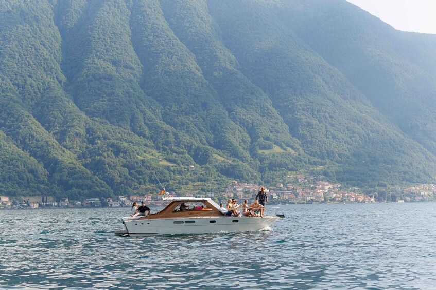 Picture 2 for Activity OnlyWood Lake Como: Hidden Gems Wooden Boat Tour