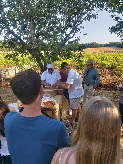 Mozzarella making class with Apulian music and dance