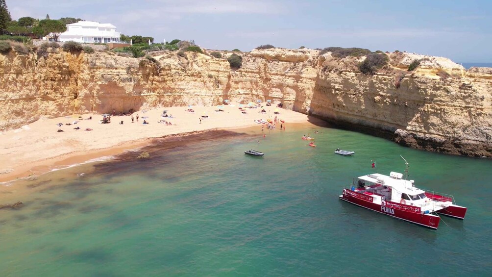 Picture 7 for Activity Quarteira: Benagil Cave Boat Trip with Beach BBQ and Kayak