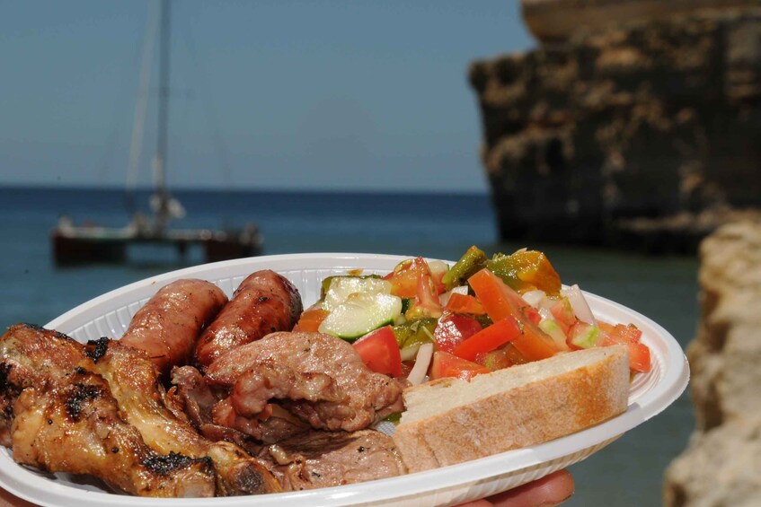 Picture 2 for Activity Quarteira: Benagil Cave Boat Trip with Beach BBQ and Kayak