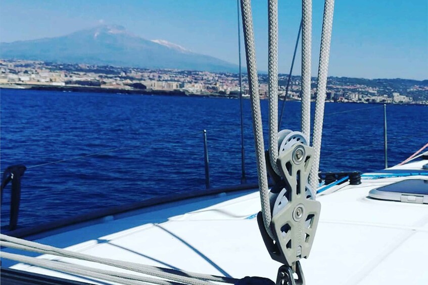 Picture 5 for Activity Catania: Coastline Sailing Trip with Aperitif and Prosecco