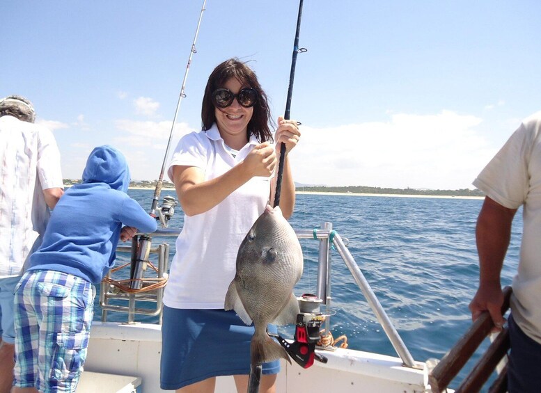 Quarteira: Algarve Reef Fishing Boat Trip with Gear