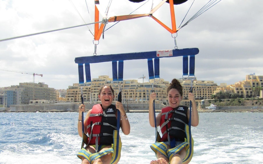 Picture 17 for Activity St. Julian's: Parasailing Flight with Photos and Videos
