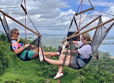 Silla de la selva de Vanuatu en el aire