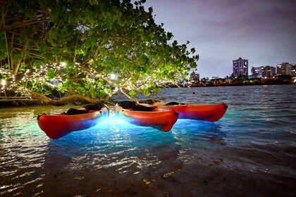 San Jose: Romantic Night Experience for 2 with Lights Kayak