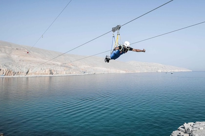 Fast Track VIP Zipline flight in Khasab, Oman