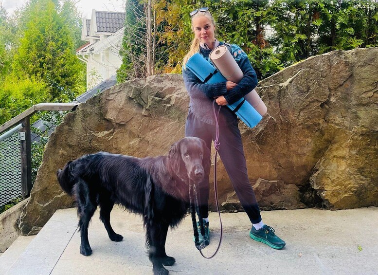Picture 6 for Activity Oslo: Yoga & Hiking with a dog