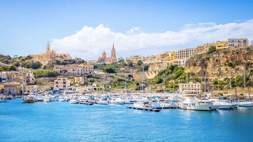 Desde Sliema: recorrido en barco y autobús por Gozo, Comino y la Laguna Azu...