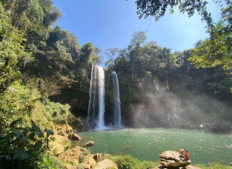 From Palenque: Waterfalls Misol-ha y Agua Azul.