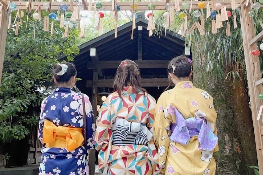 Guided Tour of Walking and Photography in Asakusa in kimono