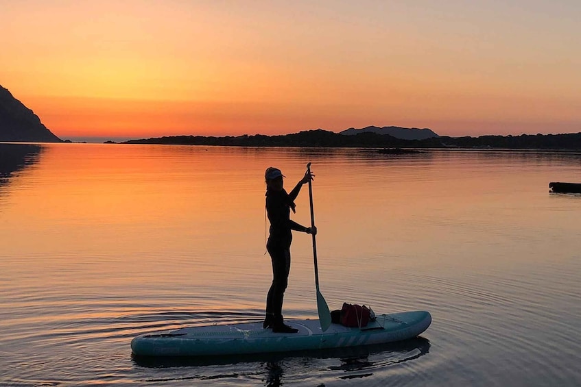 Picture 1 for Activity Sardegna: SUP-Paddleboard Tour Sunris with Lesson and Snacks