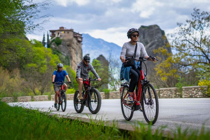 Picture 2 for Activity Meteora: E-Bike Epic Sunset Tour With Local Guide & Drink
