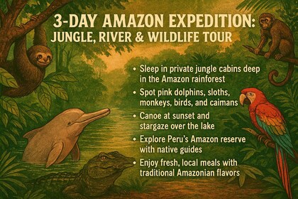 3-Day Amazon Expedition: Jungle, River & Wildlife Tour