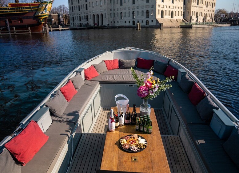 Picture 2 for Activity Amsterdam: Private Luxury Cruise with Pizza and Drinks