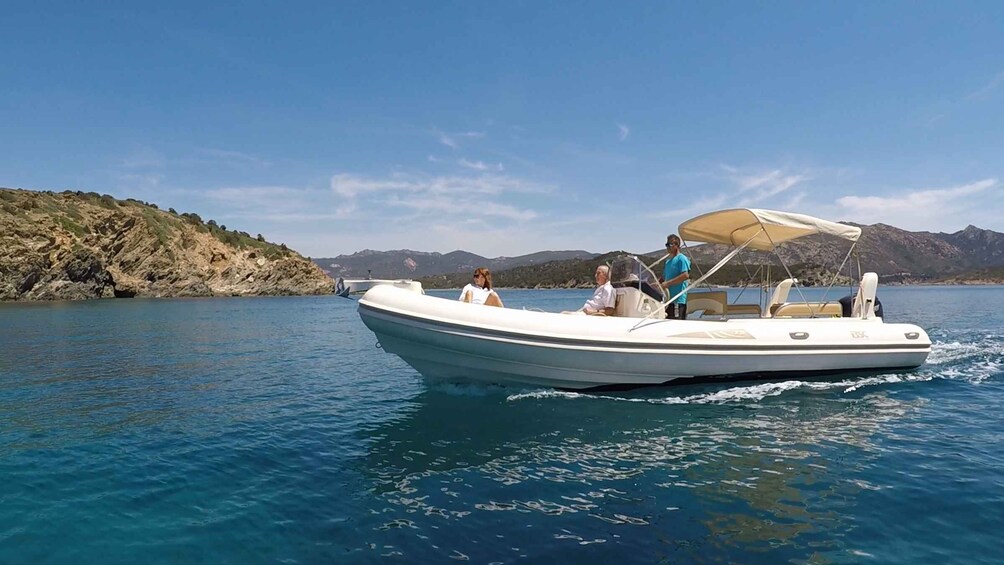 From Chia: Boat Ride to Cala Zafferano with Snorkeling