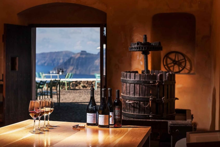 Picture 2 for Activity Santorini: Guided Wine Tour with Pickup and Snacks