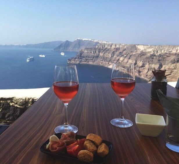 Picture 10 for Activity Santorini: Guided Wine Tour with Pickup and Snacks