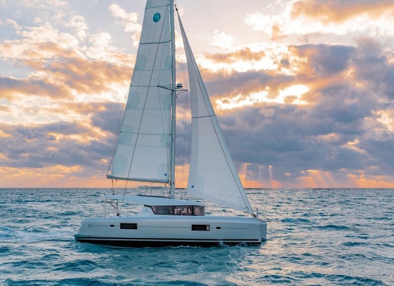 Picture 1 for Activity Santorini: All-Inclusive Private Luxury Catamaran Cruise