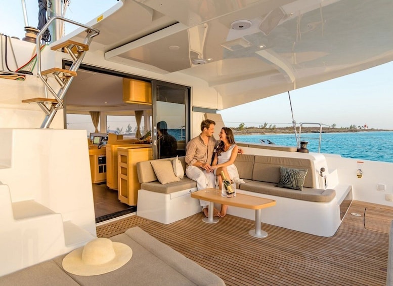 Picture 2 for Activity Santorini: All-Inclusive Private Luxury Catamaran Cruise
