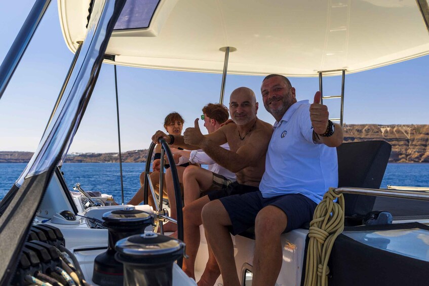 Picture 3 for Activity Santorini: Exclusive Private Cruise Aboard a Lagoon 42